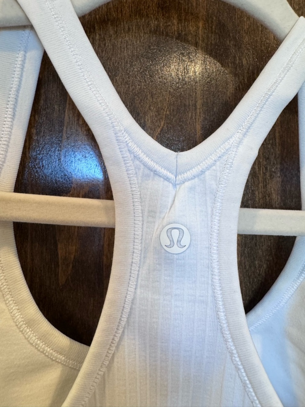 lululemon athletica White Ribbed Racerback Tank - Picture 3 of 5